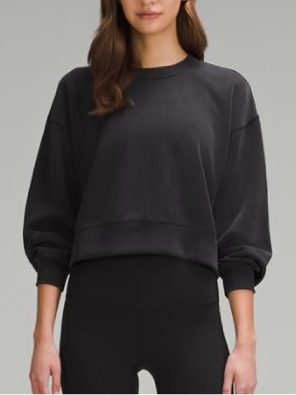 LULULEMON SOFTSTREME PERFECTLY OVERSIZED CROPPED CREWNECK SWEATSHIRT